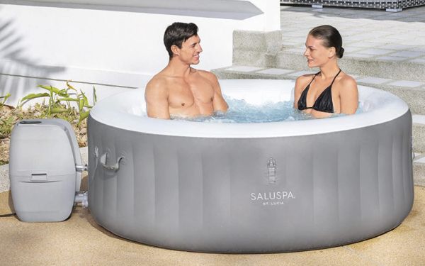 bestway st lucia saluspa airjet blowup hot tub 6 person