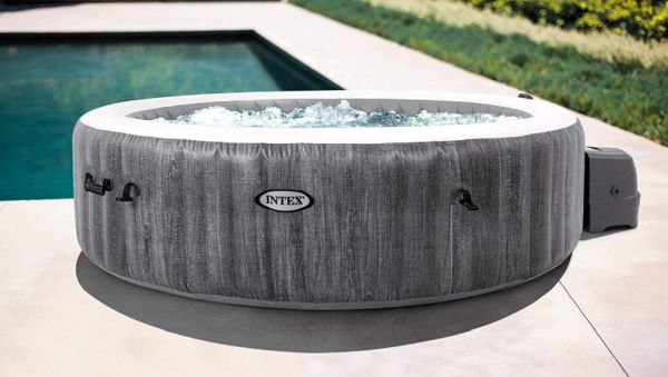 intex purespa greywood deluxe 6 person portable inflatable tub