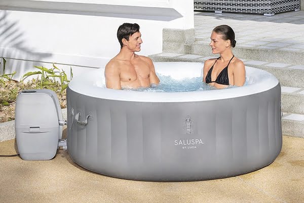 Best 2 Person Round Portable Tub: Bestway St. Lucia AirJet Hot Tub
