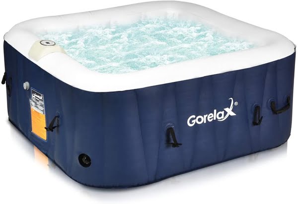 Goplus 4-6 Person Portable Outdoor Spa Inflatable Hot Tub