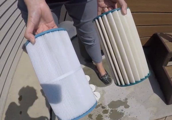 clean the hot tub filter